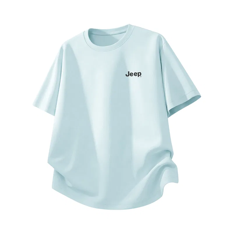 Детская футболка с коротким рукавом Jeep, Light Blue/E Black Logo Silicone K