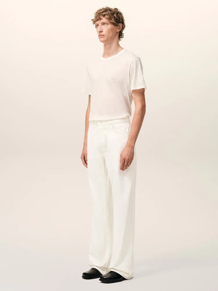 Джинсы Large Fit AMI PARIS, White — фото 2
