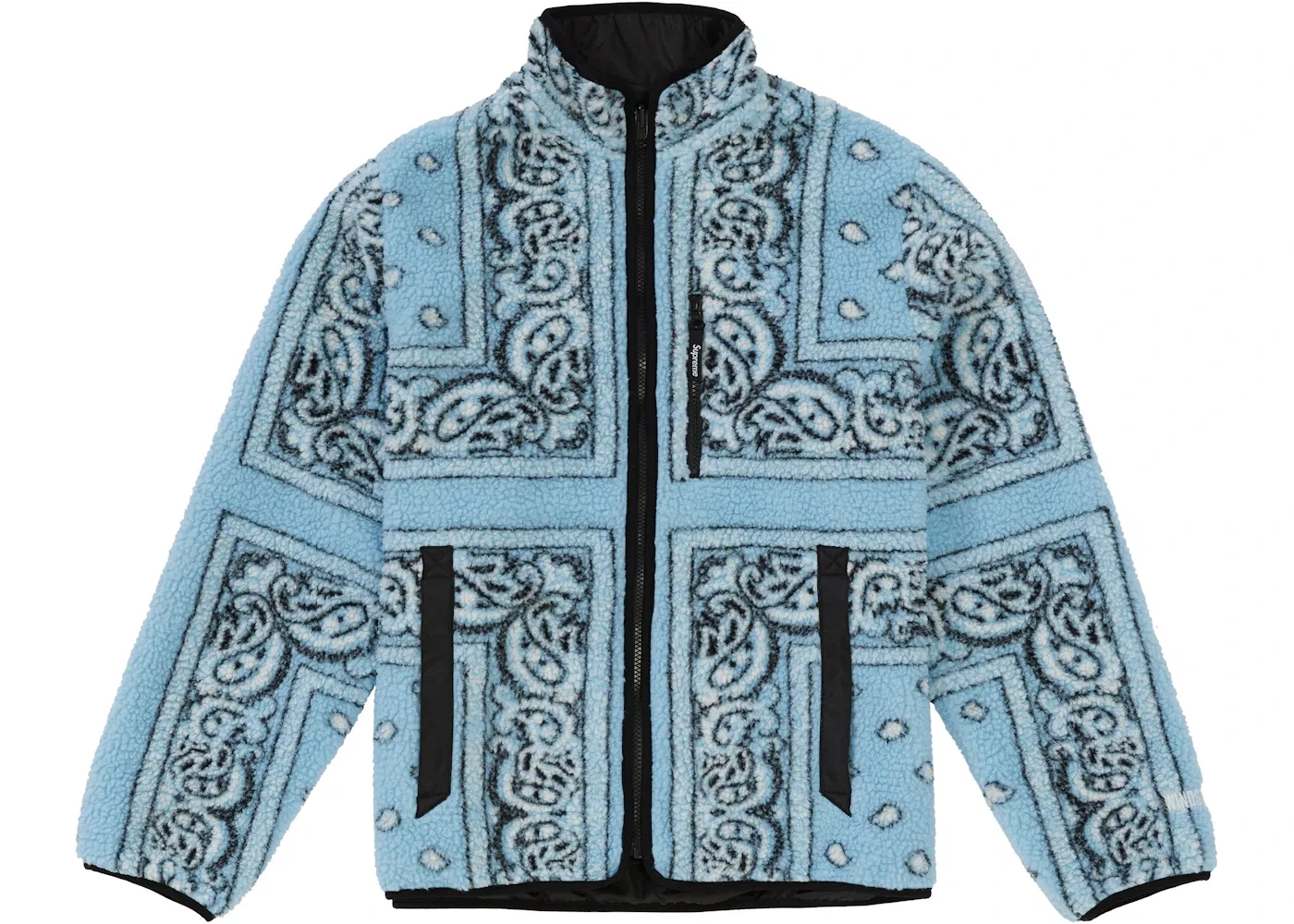 Мужская куртка-флиска двусторонняя Reversible Bandana Fleece Jacket Supreme, Light Blue