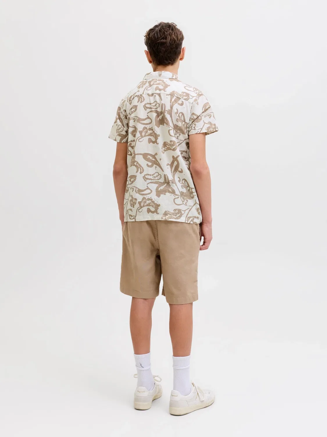 Рубашка белая Jack & Jones Junior, белый — фото 3