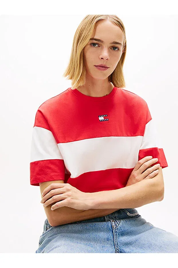 Женская футболка с принтом Tommy Hilfiger, Fire Red — фото 2