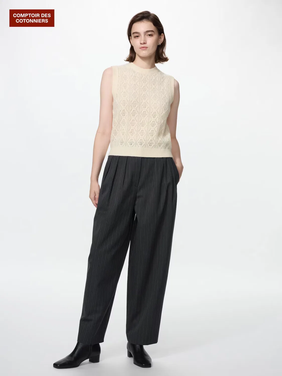 Брюки Uniqlo, шерстяные, темно-серый