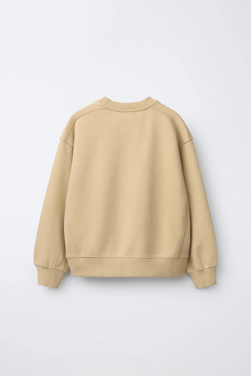 СВИТШОТ С ЭТИКЕТКОЙ, ОКРАШЕННОЙ В МАТЕРИАЛ ZARA, Beige — фото 2