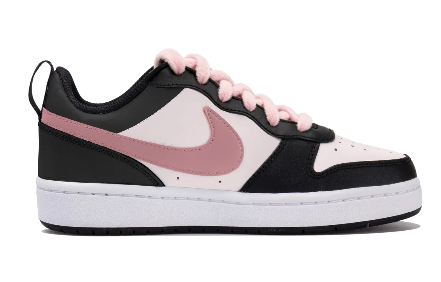 Детские кеды для скейтбординга с низким верхом Nike Court Borough Low 2, Black Pink — фото 3