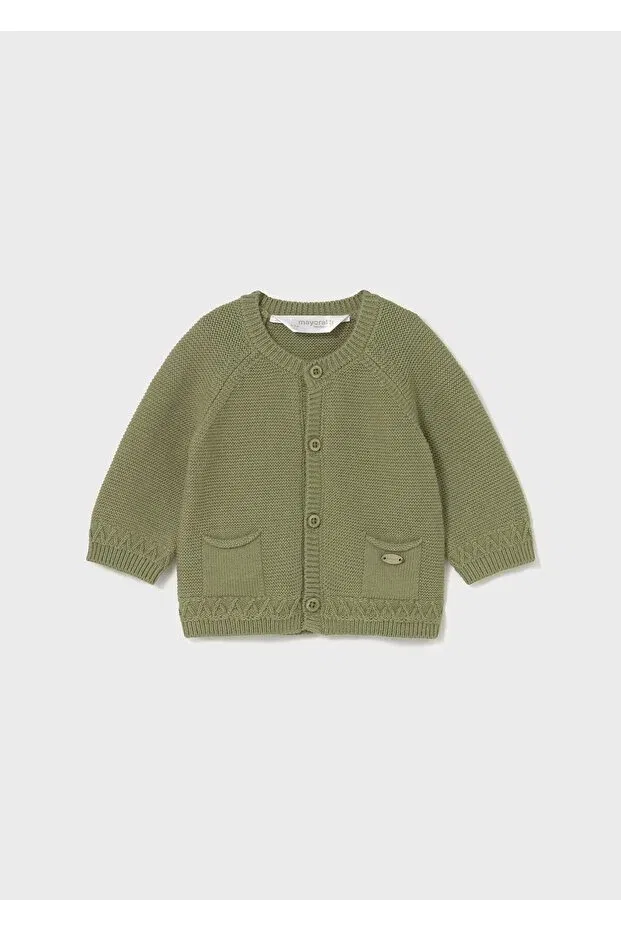 Детский кардиган для мальчиков хлопковый Newborn baby boy buttoned cardigan Mayoral, Green