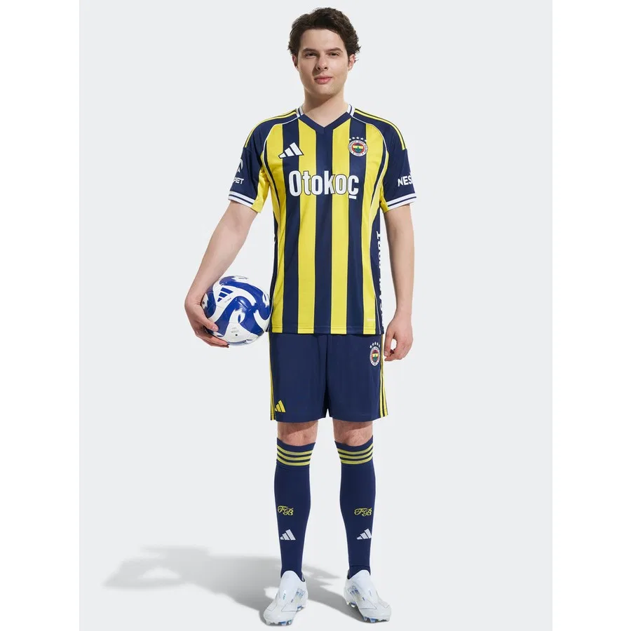 Футболка с принтом Fenerbahçe 2025/26 Çubuklu Forma adidas, Желтый/Темно-синий — фото 3