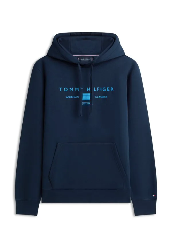 Худи с капюшоном и завязками из махровой ткани с логотипом Tommy Hilfiger, Desert Sky — фото 4