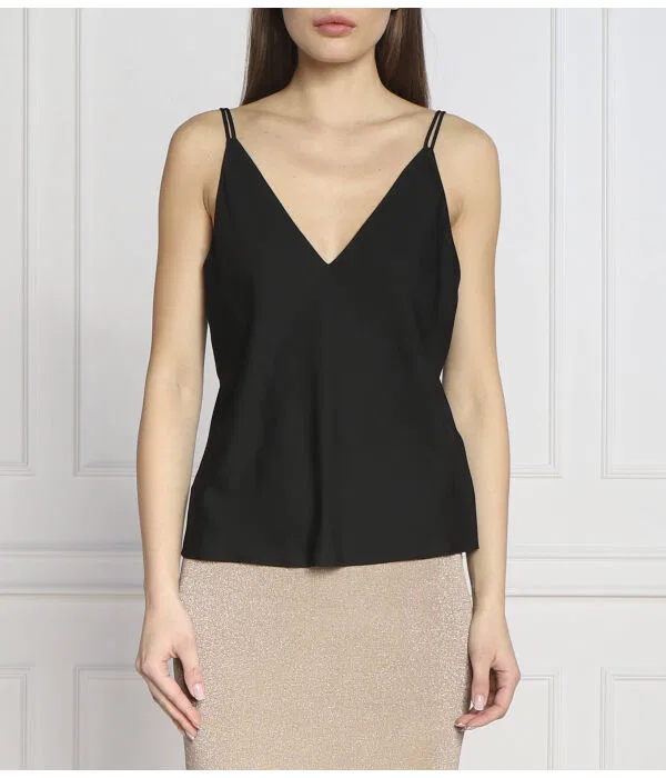 Женский топ из сатина Calvin Klein, черный