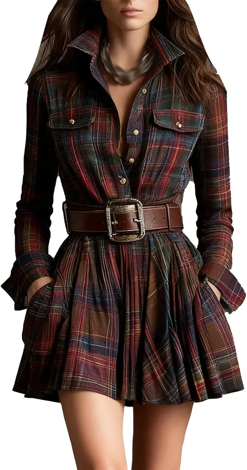 Женское платье из искусственной замши с запахом, Western Suede, красный