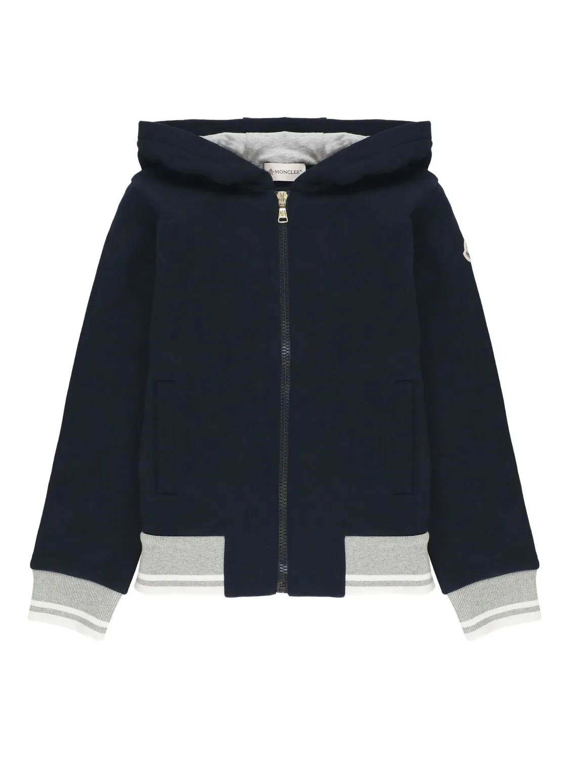 Худи с логотипом Moncler, темно-синий