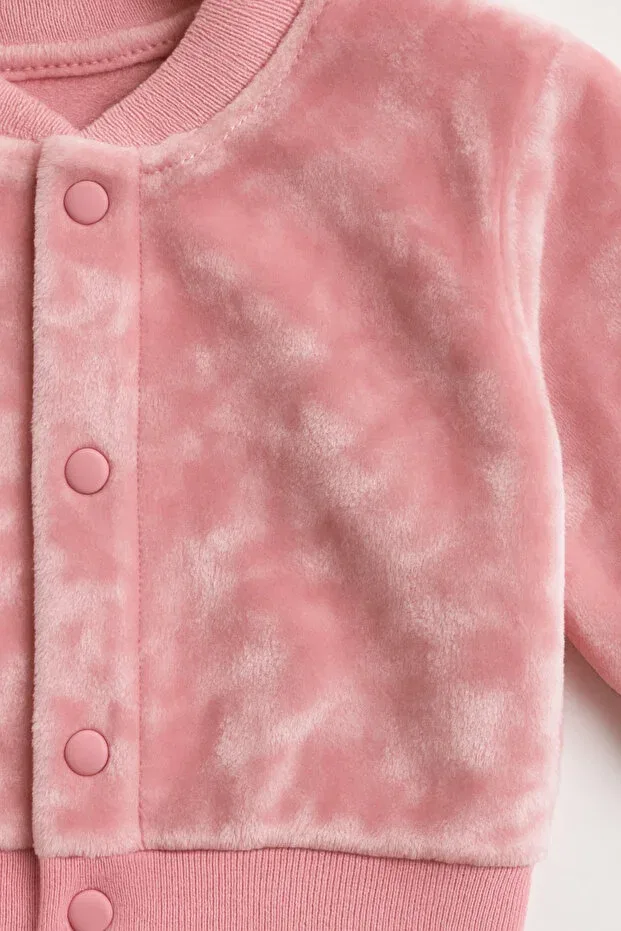 Детское пальто для девочек вельветовое Basics For My Baby, Pink — фото 2