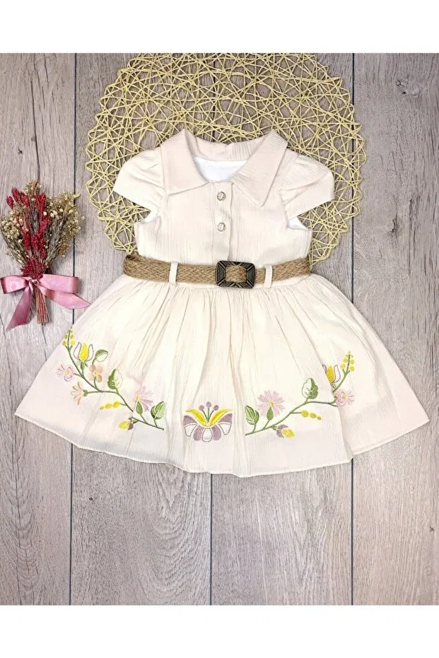 Детское платье для девочек хлопковое Luckylovelykids, Nude Color
