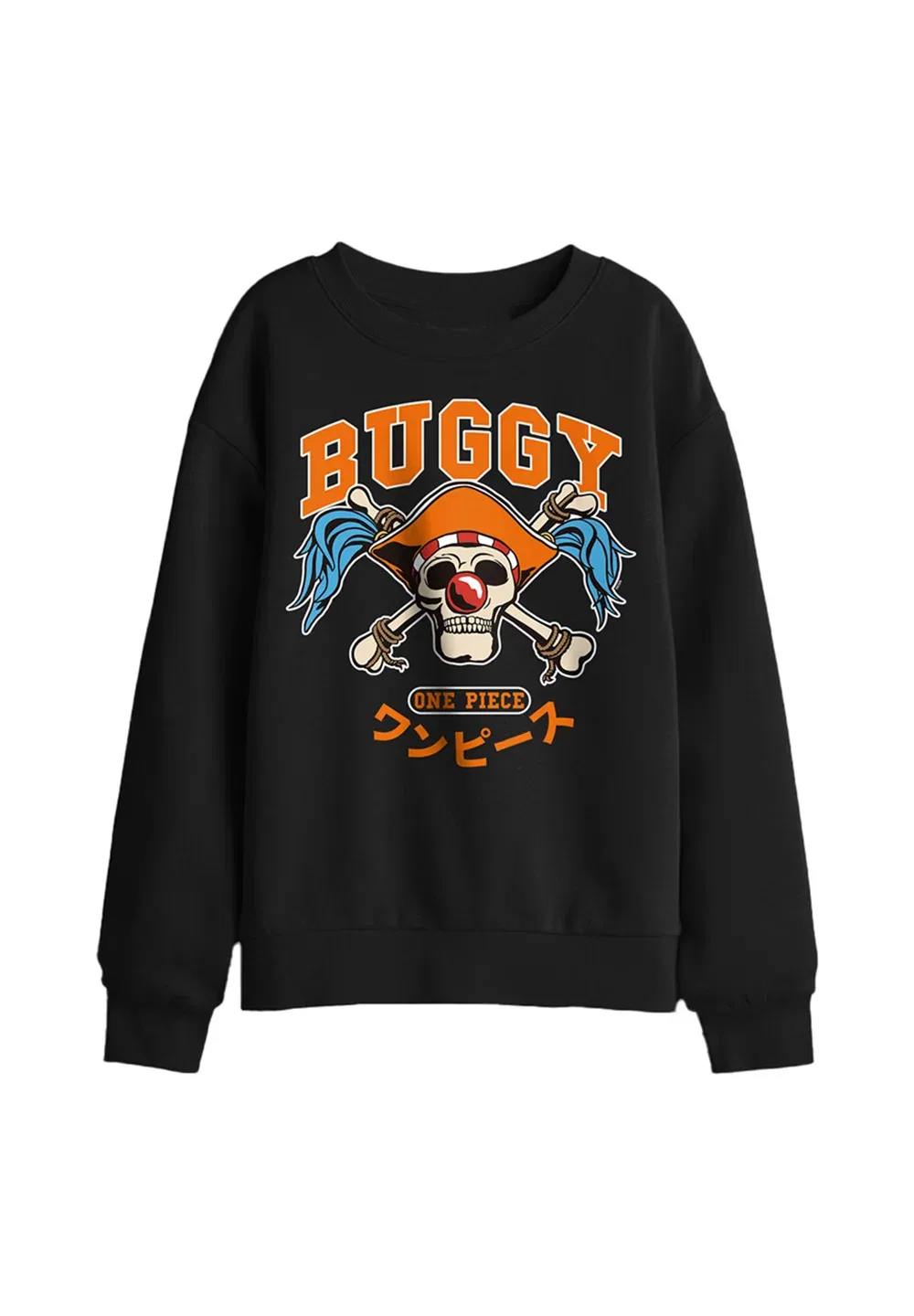 Толстовка One Piece Buggy College Skull унисекс Netflix, Black