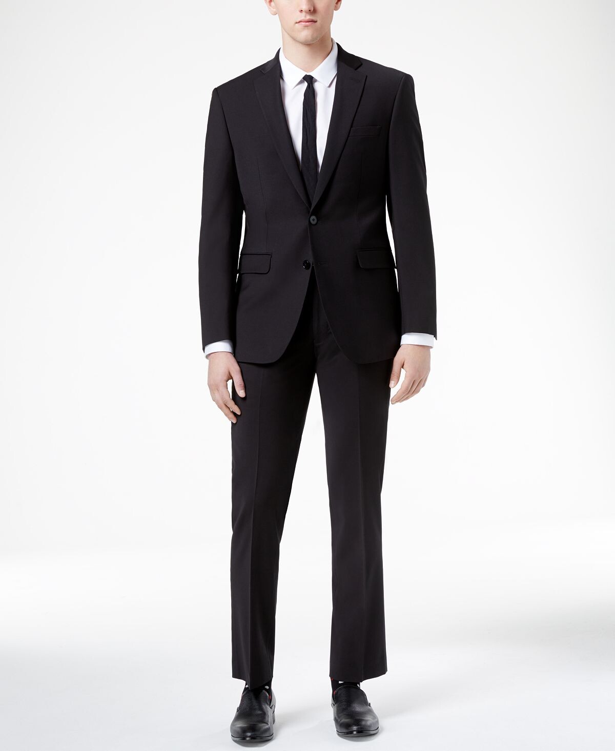 

Мужской костюм infinite stretch solid slim fit, раздельные части Calvin Klein, черный