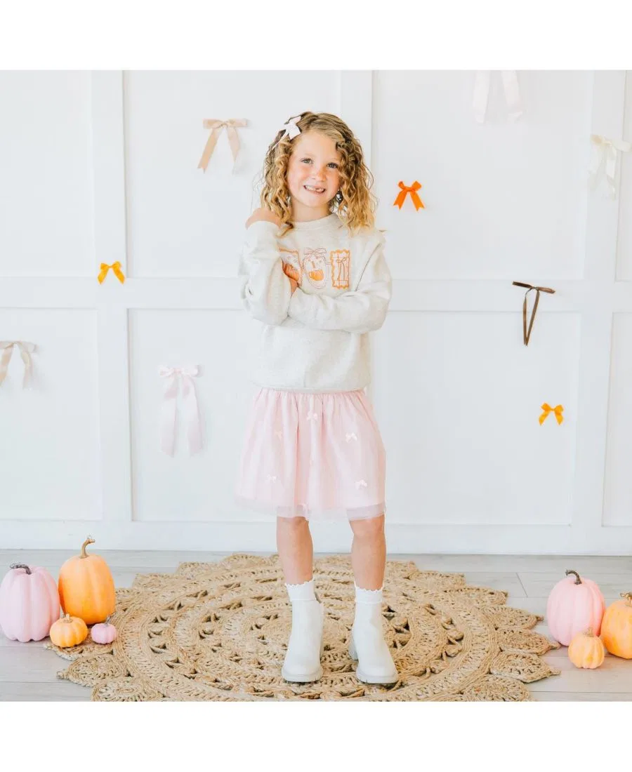 Свитшот с длинным рукавом Pumpkin Cameo Sweet Wink, Natural Heather — фото 2