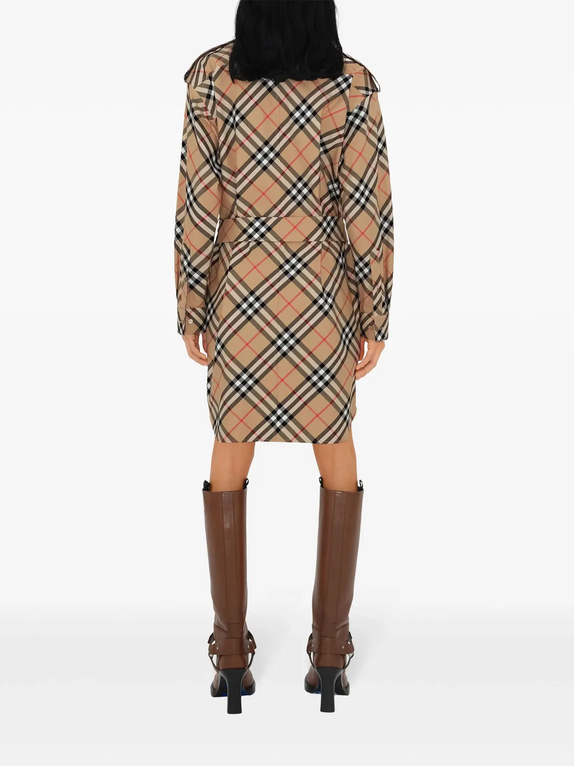 Рубашечное Платье Vintage Check Burberry, песочно-коричневый/серый — фото 2