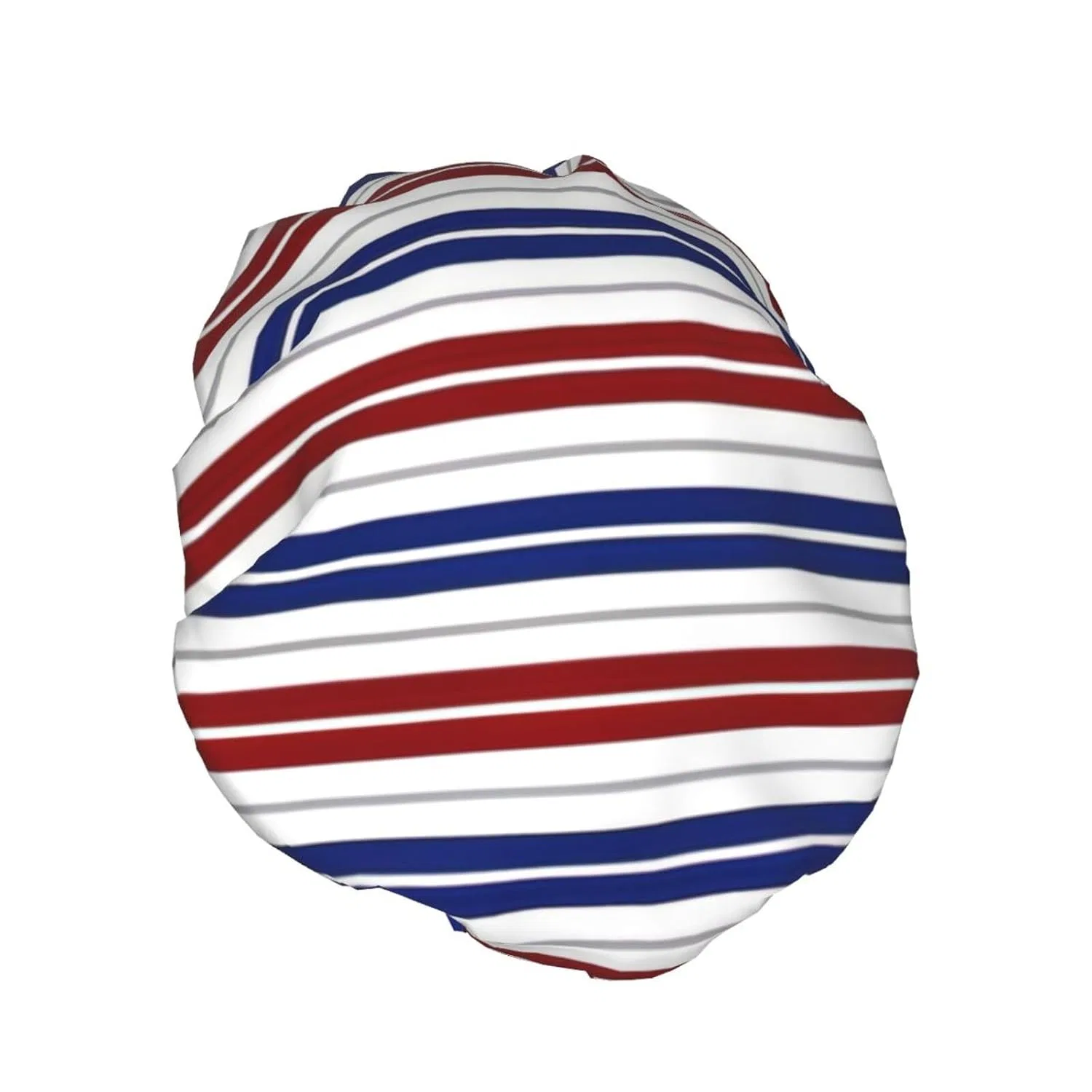 Двойная водонепроницаемая шапочка для душа, HLBSDM, Red Blue White Gray Stripes — фото 2