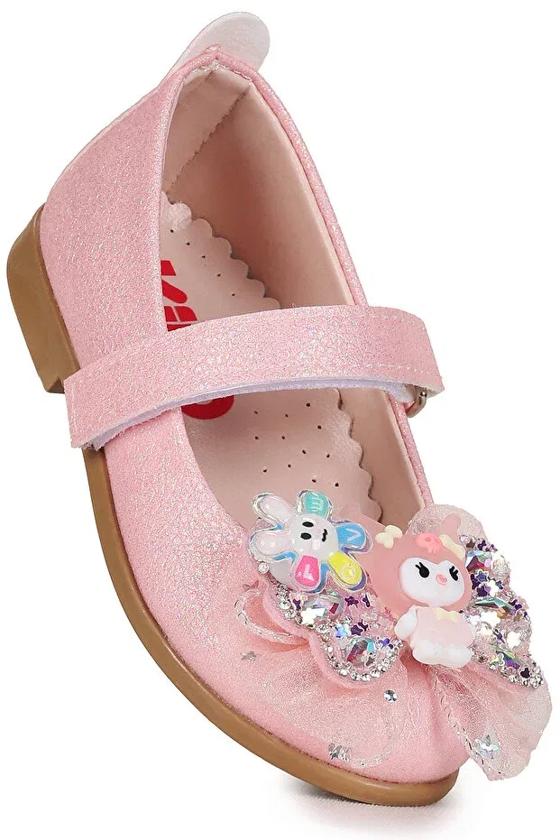 Детские балетки для девочек с блестками Kiko Kids, White - White