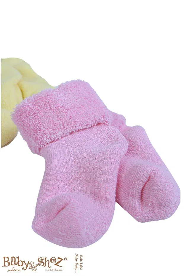 Детские носки для новорожденных хлопковые 6 шт Baby Shez, Pink — фото 4