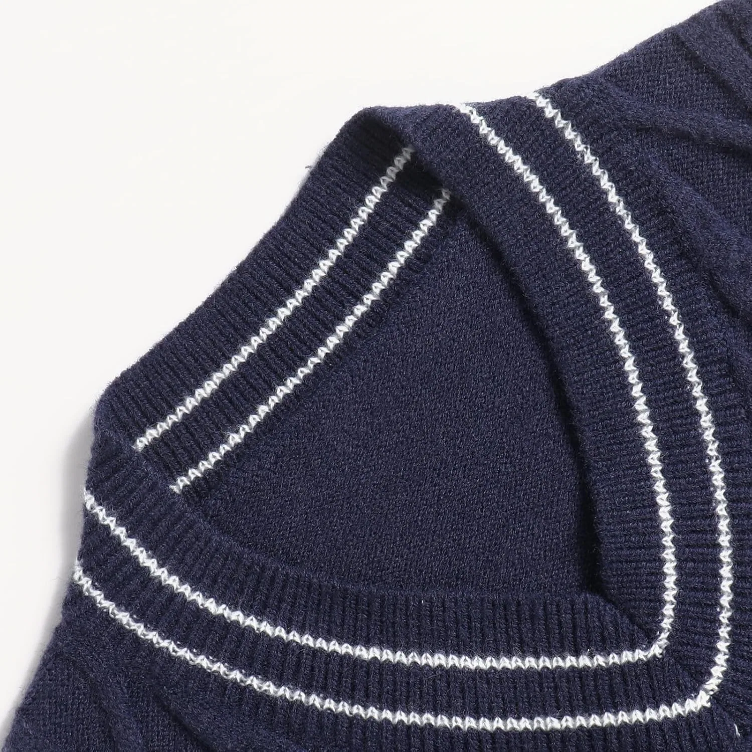 Женский жилет без рукавов с V-образным вырезом, Knit Pullover Top, Bue — фото 4