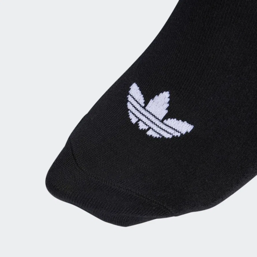 Комплект носков спортивных с логотипом Trefoil adidas, Черно-белый — фото 3