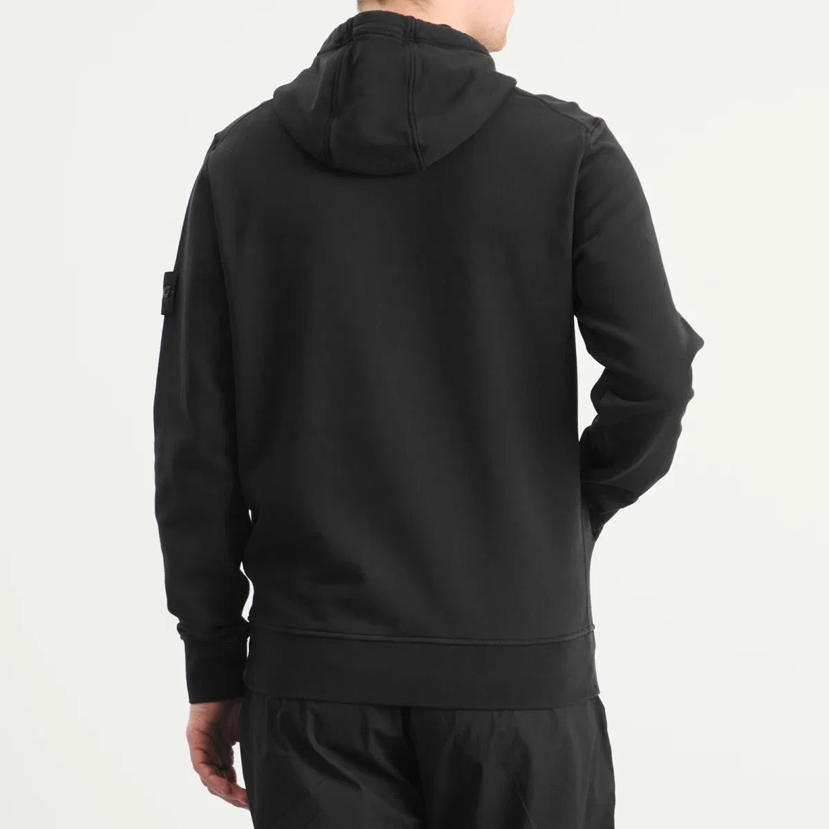 Худи из хлопка с капюшоном Garment Dyed Stone Island, Black — фото 3