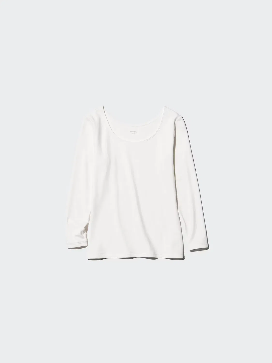 Футболка Uniqlo Heattech, ультратеплая, с U-образным вырезом и длинными рукавами, черный — фото 2