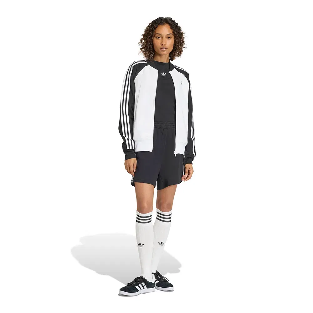Толстовка на молнии из вельвета Adidas Originals, белый — фото 4