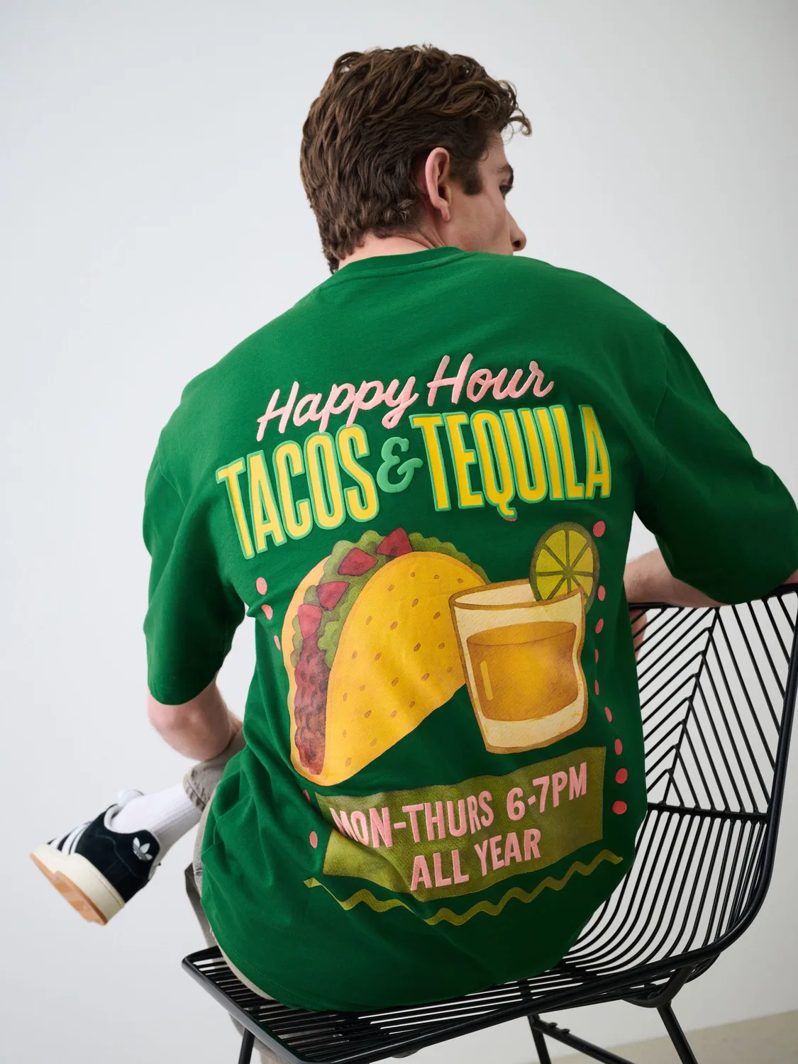 Футболка оверсайз Green Tacos Next, зеленый — фото 4