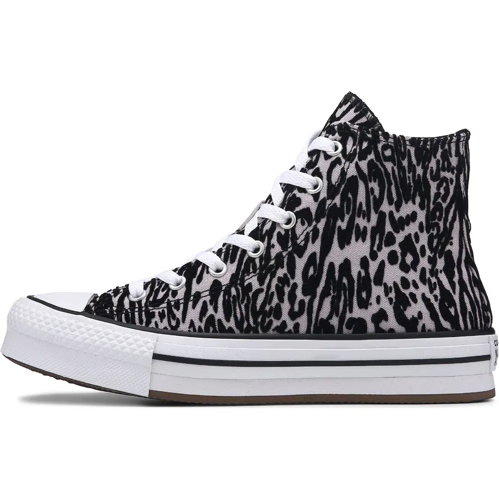 Детские высокие кеды Chuck Taylor All Star Lift Converse, Snow Leopard — фото 3