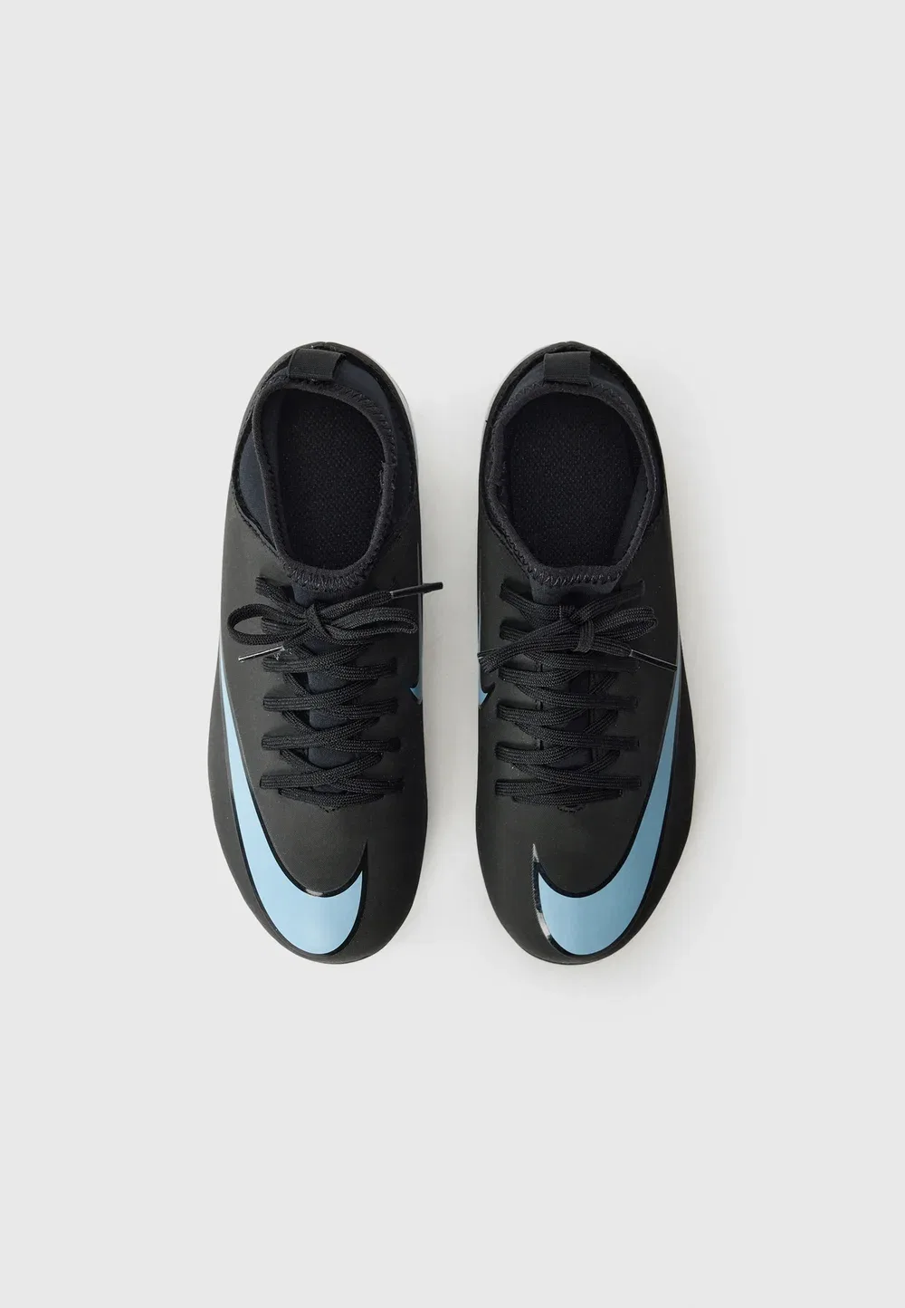 Футбольные бутсы Jr Mercurial Superfly 10 Club FG/MG унисекс для твердого грунта Nike Performance, Black/Ice Blue — фото 4