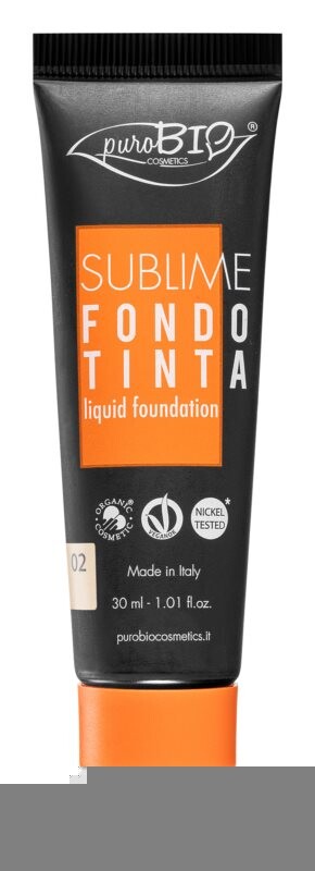 

Водостойкая жидкая основа puroBIO Cosmetics Sublime Liquid Foundation, оттенок 02 30 мл