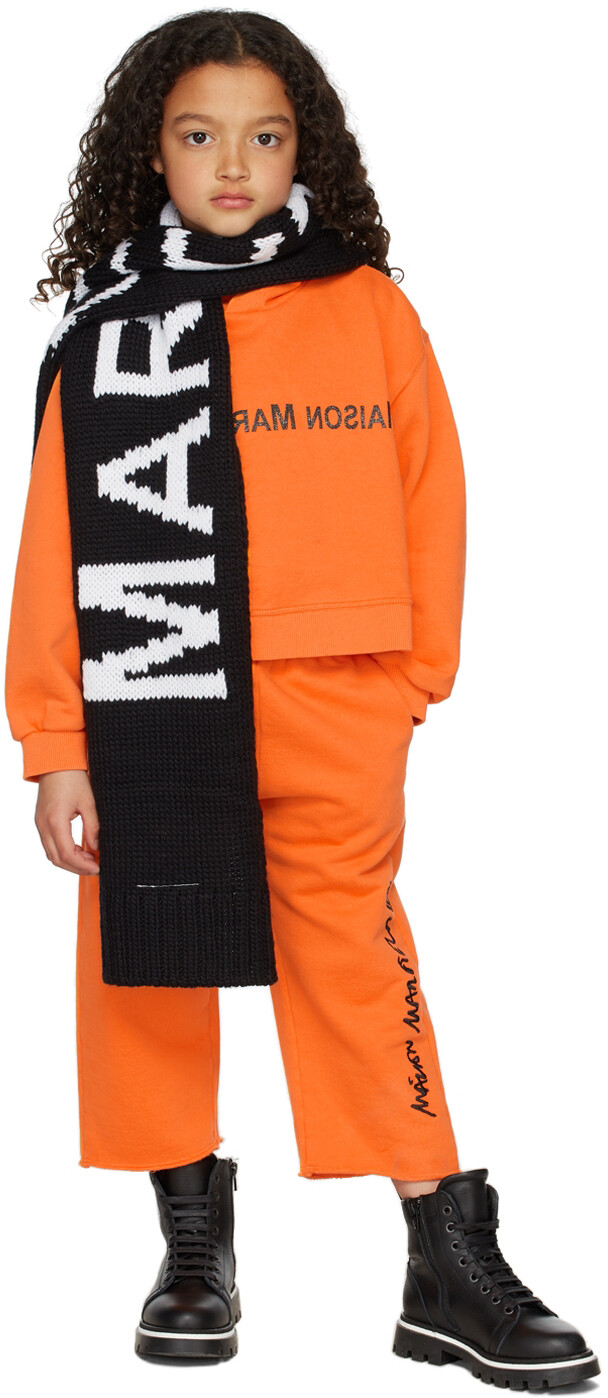 

Детские оранжевые брюки для отдыха с логотипом MM6 Maison Margiela, Оранжевый, Детские оранжевые брюки для отдыха с логотипом MM6 Maison Margiela