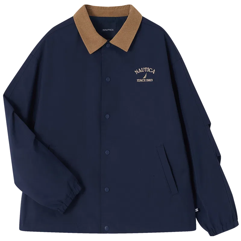 Детская рабочая куртка на молнии с капюшоном NAUTICA, Navy Blue