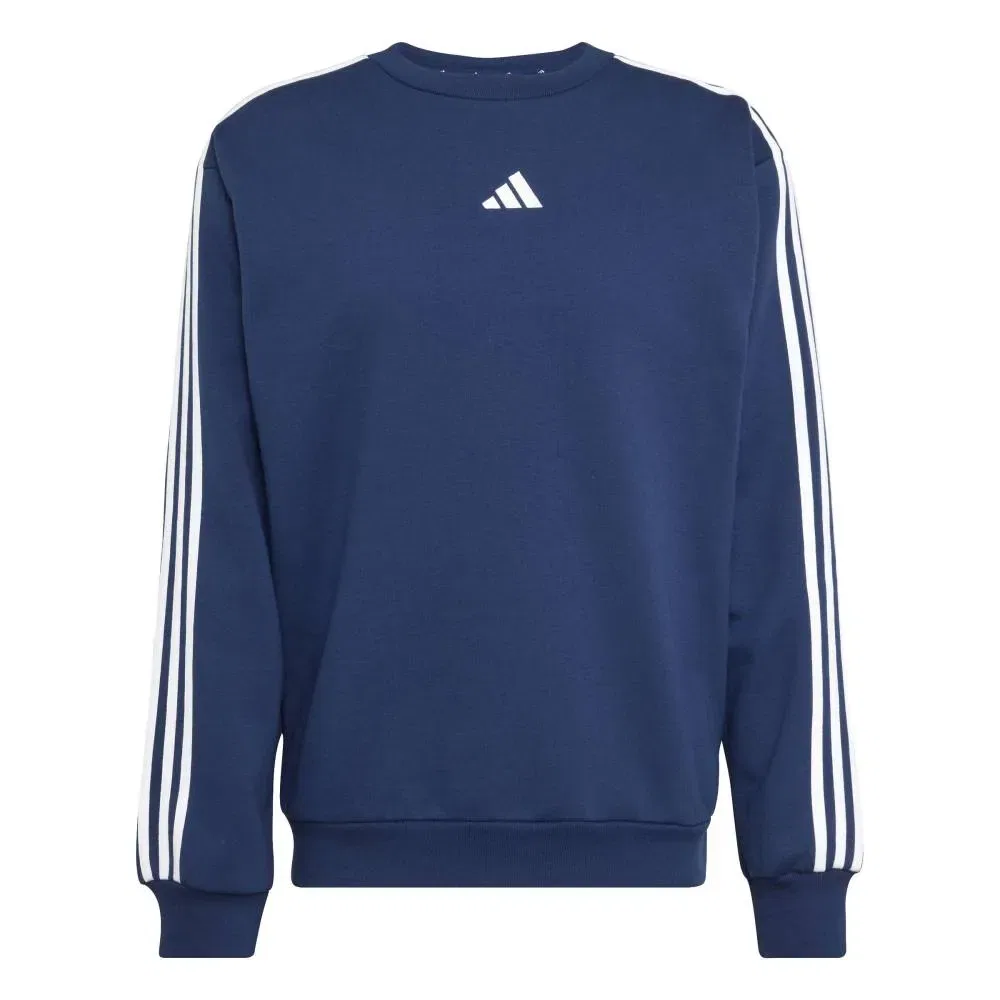 Мужской свитшот из флиса с принтом 3-Stripes Adidas, Blue — фото 3