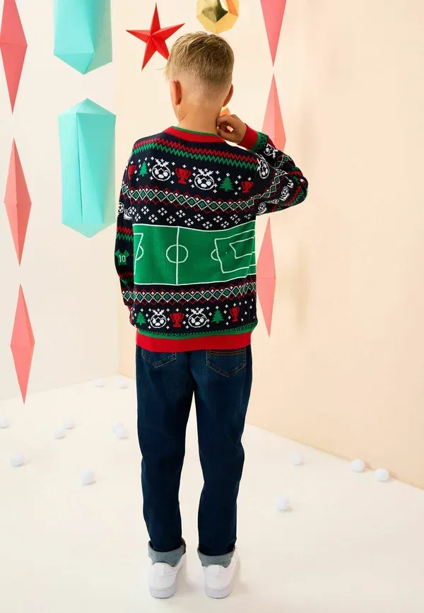 Свитер с вышивкой Christmas Next multi reindeer football — фото 3