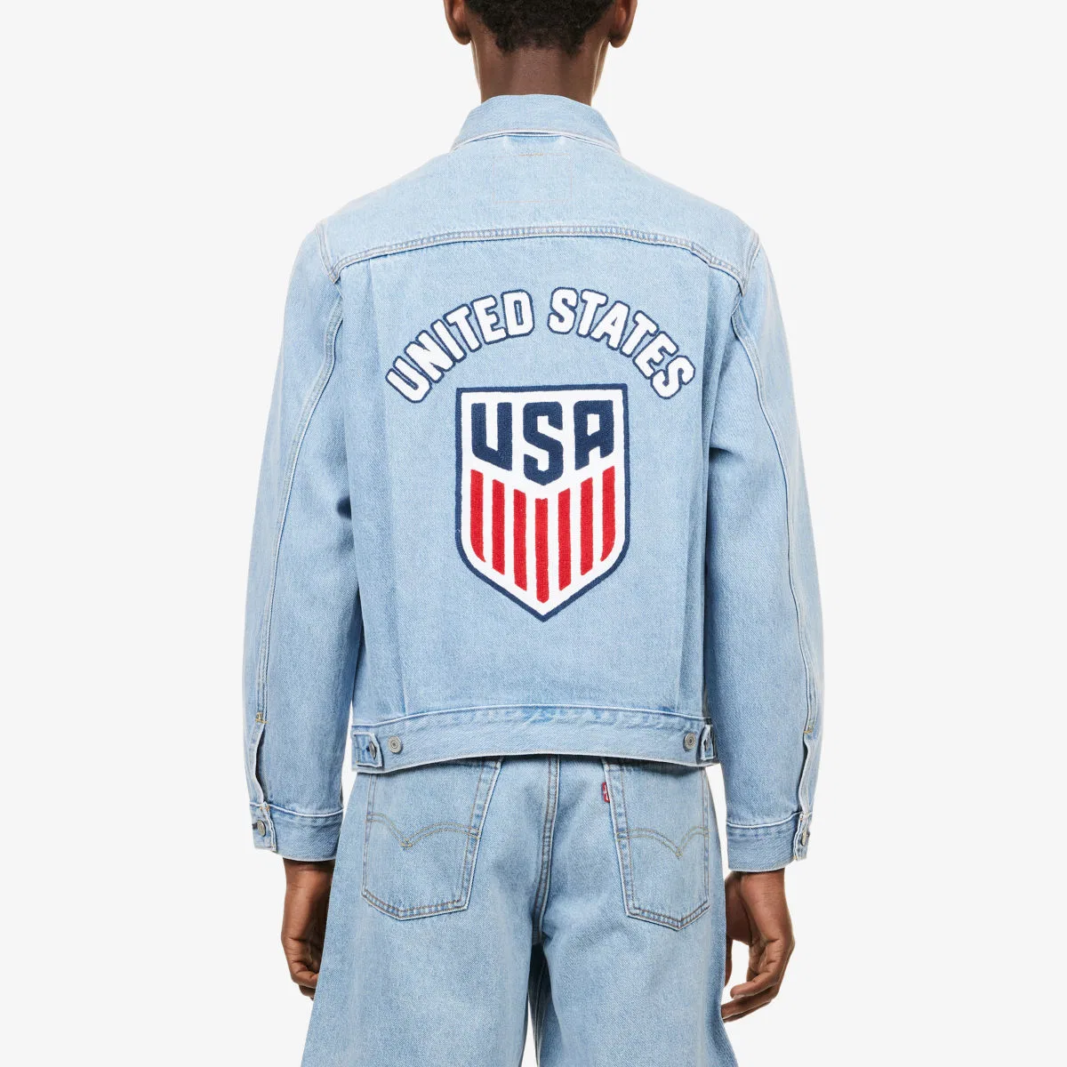 Джинсовая куртка-тракер levi's x world cup usa soccer type ii Levis, мультиколор — фото 4