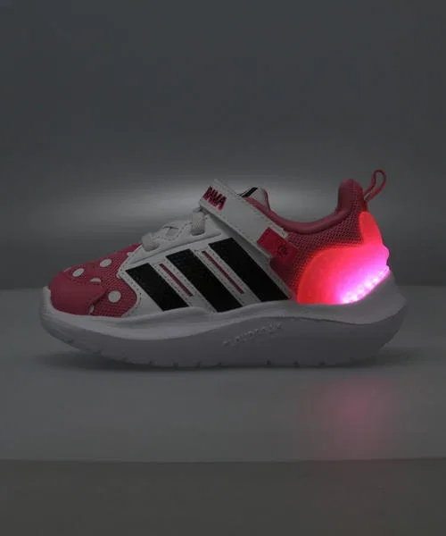 Детские кроссовки для девочек со светящейся подошвой LIGHTORAMA RNR MINNIE EL I Adidas, White/Pink — фото 2