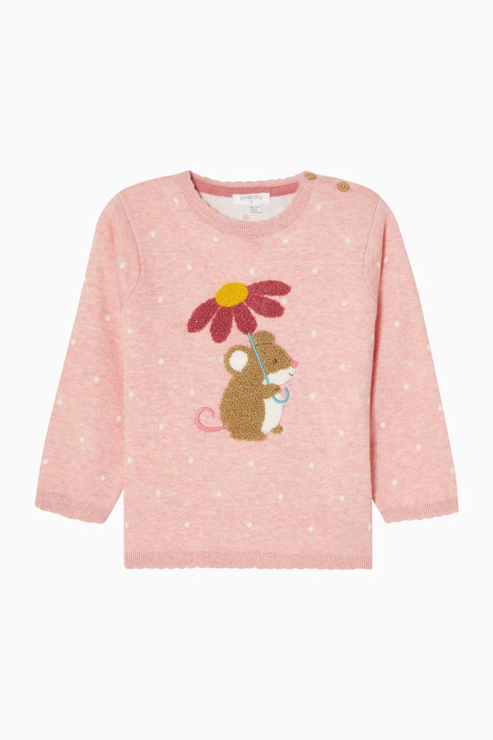 Свитшот хлопковый Little Mouse Purebaby