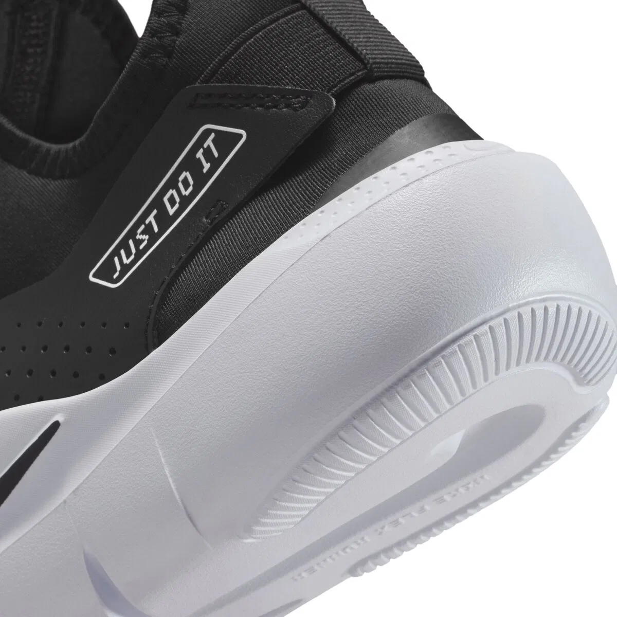 Детские кроссовки для мальчиков с эластичными ремнями Flex Runner 4 Nike, Black/Black-White — фото 2