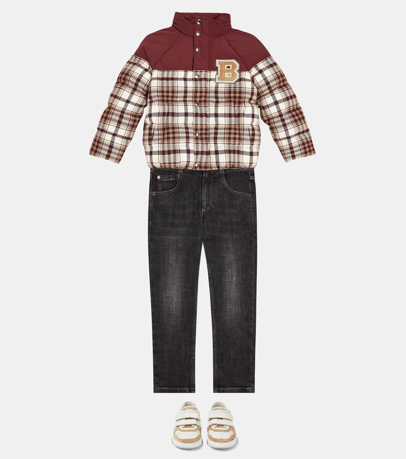Облегающие джинсы из хлопка Brunello Cucinelli Kids, синий — фото 2
