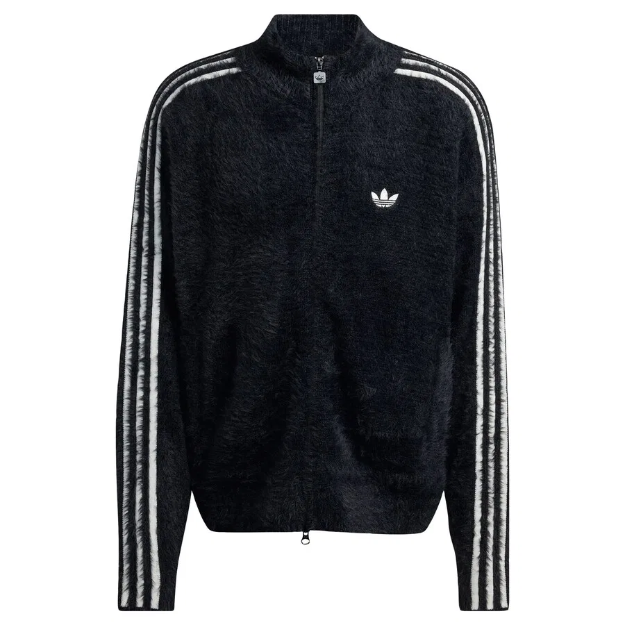 Куртка ADIDAS ORIGINALS Between-Season 'FAUX MOHAIR CLASSIC' черного цвета