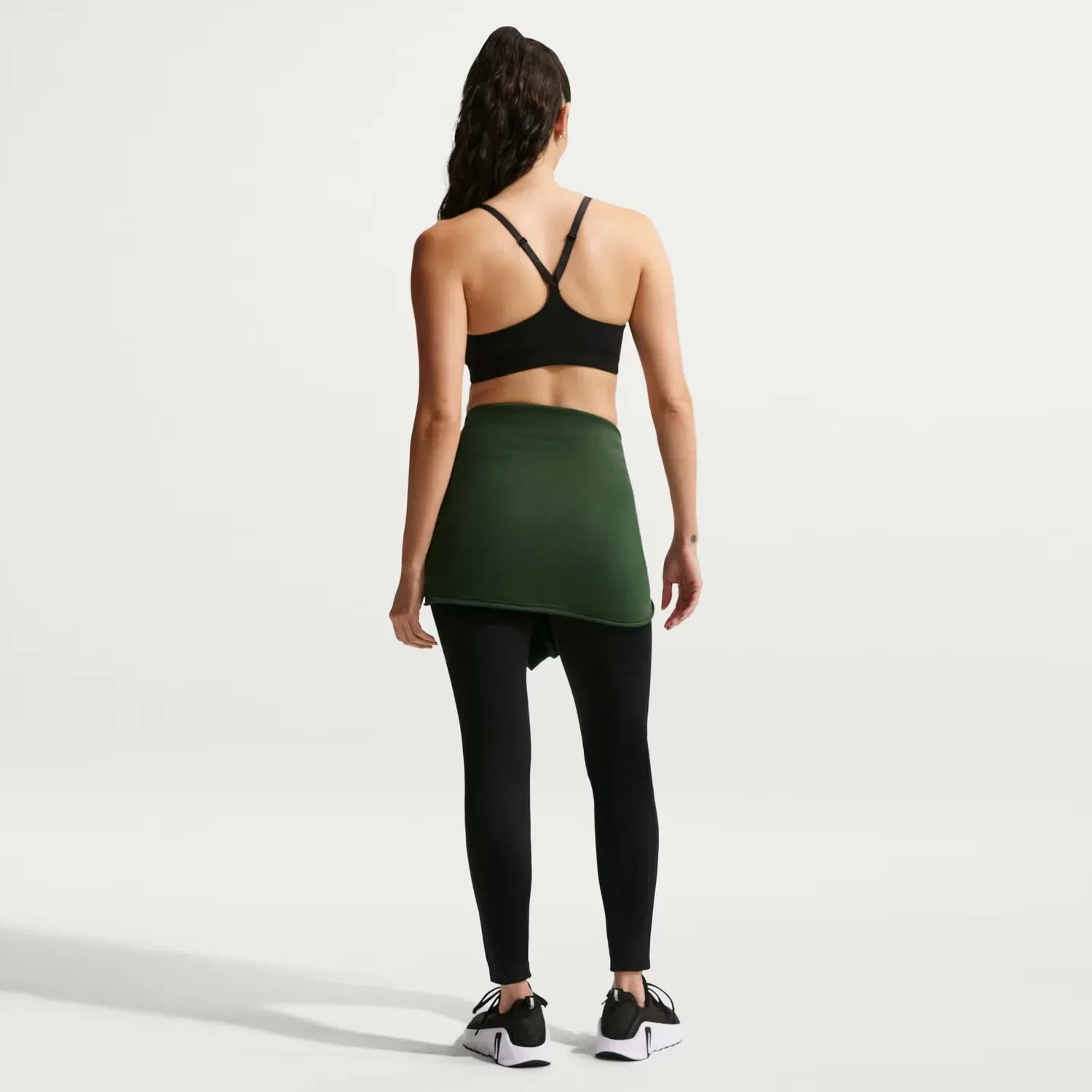 Женские леггинсы из полиэстера с эластаном Nike, Negro — фото 2