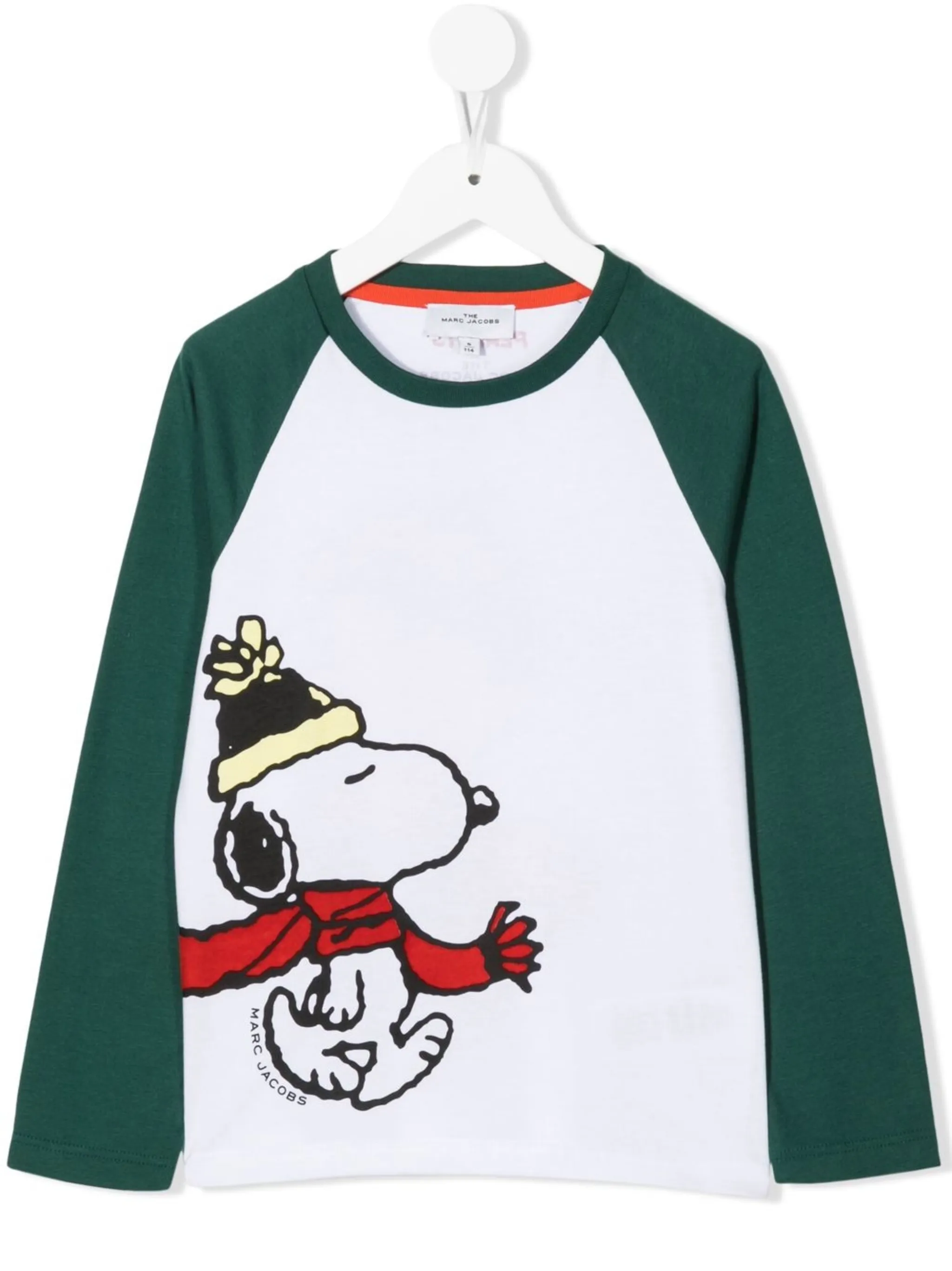 

Футболка из органического хлопка с принтом Snoopy Marc Jacobs Kids, белый