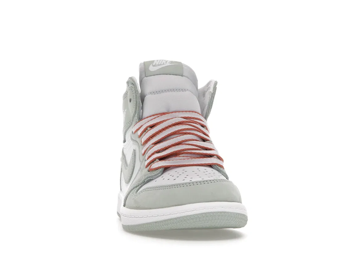 Детские кроссовки для мальчиков высокие Jordan 1 Retro High OG Jordan, Seafoam/Healing Orange-White — фото 2
