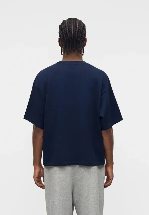 Футболка унисекс - простая футболка Adidas Originals, индиго — фото 3