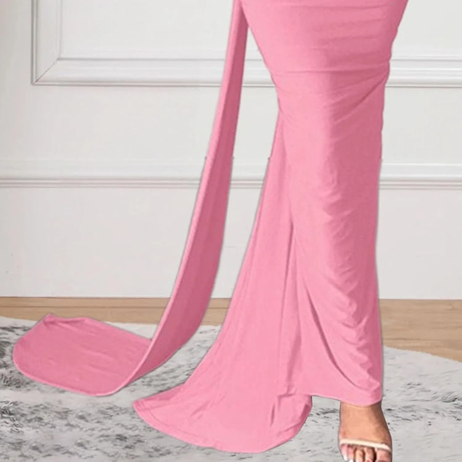 Женское облегающее платье с открытой спиной Bodycon, Pink — фото 3