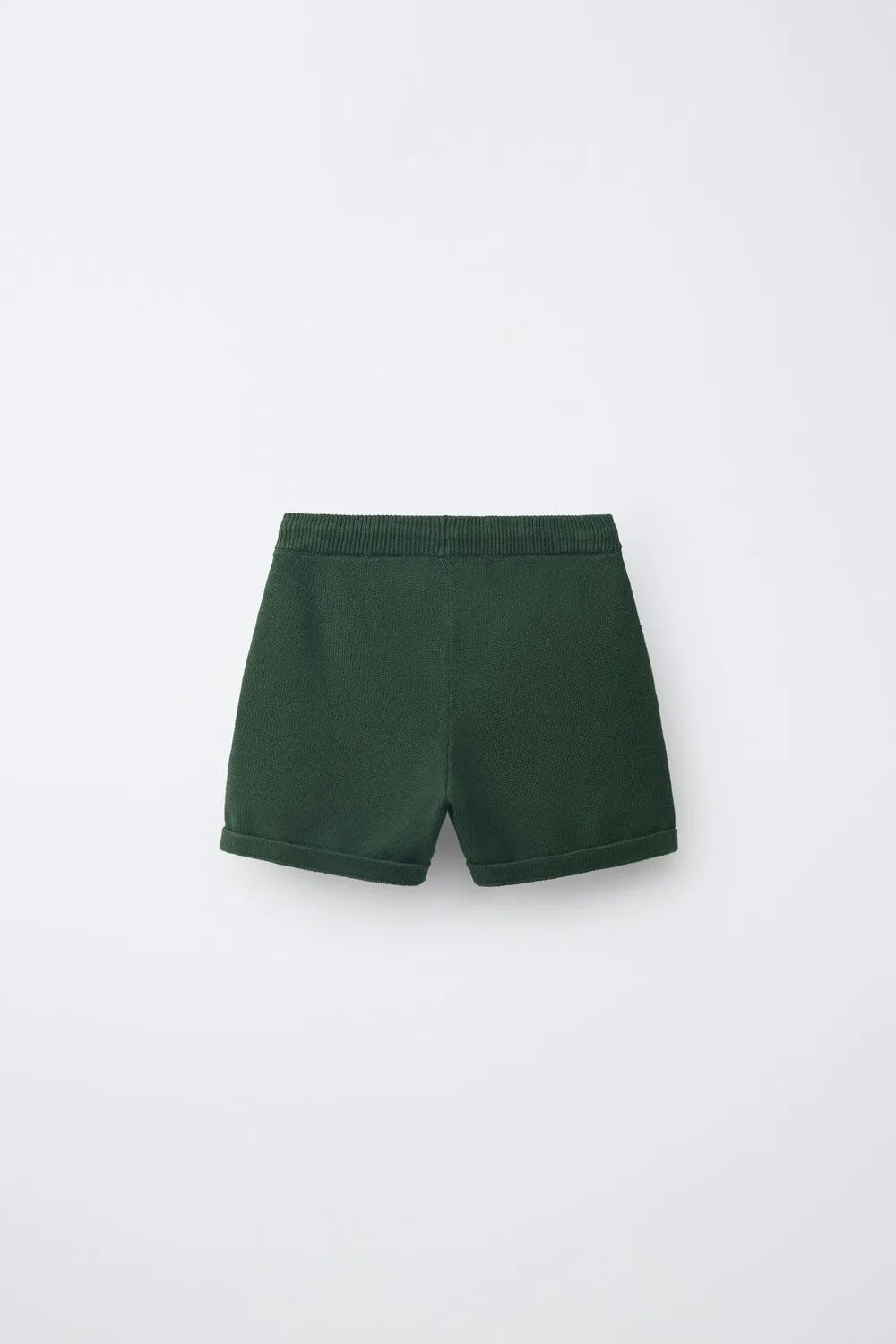 Вязаные бермудские шорты ZARA, Dark Green — фото 2