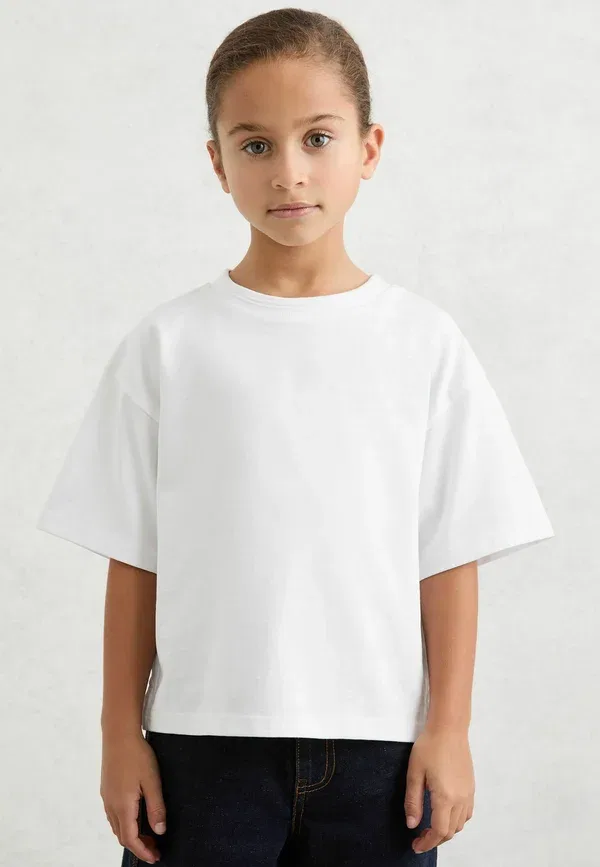 Футболка хлопковая Bonnie-neck Reiss, ivory, слоновая кость — фото 3