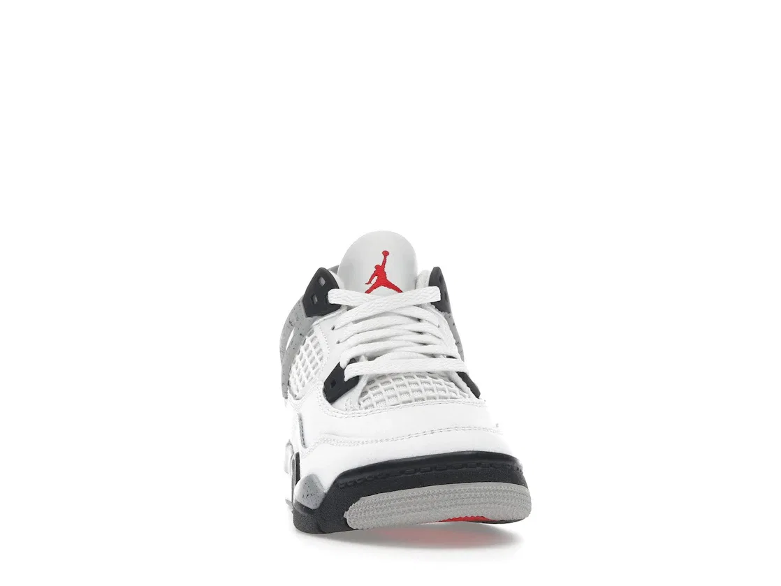 Детские кроссовки с принтом Jordan 4 Retro Jordan, Summit White/Fire Red-Tech Grey-Black — фото 2